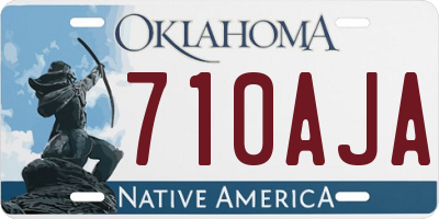 OK license plate 710AJA