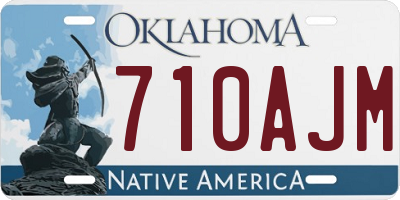 OK license plate 710AJM
