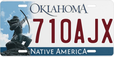 OK license plate 710AJX