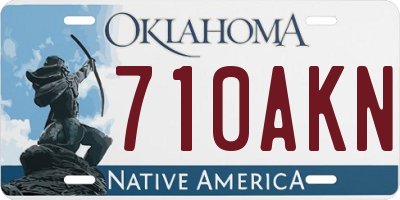 OK license plate 710AKN