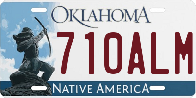 OK license plate 710ALM