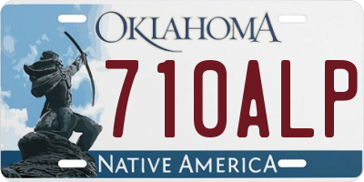 OK license plate 710ALP