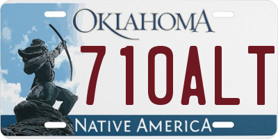 OK license plate 710ALT