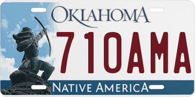 OK license plate 710AMA