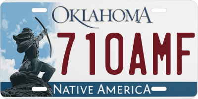 OK license plate 710AMF
