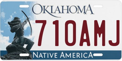 OK license plate 710AMJ