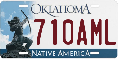 OK license plate 710AML