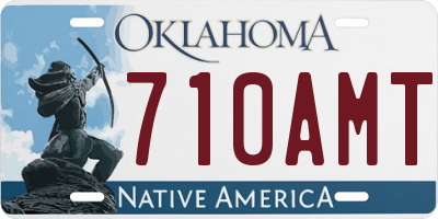 OK license plate 710AMT