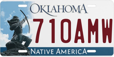 OK license plate 710AMW