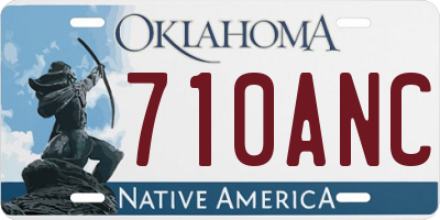 OK license plate 710ANC