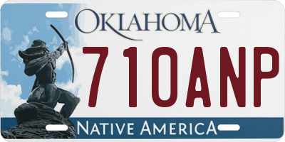 OK license plate 710ANP