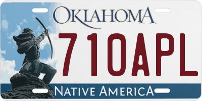 OK license plate 710APL
