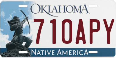 OK license plate 710APY