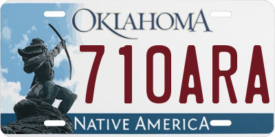 OK license plate 710ARA