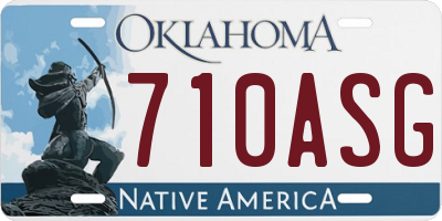 OK license plate 710ASG