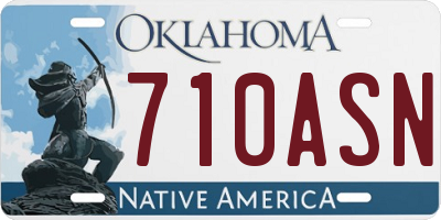 OK license plate 710ASN