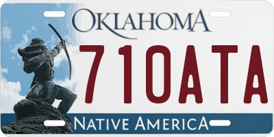 OK license plate 710ATA