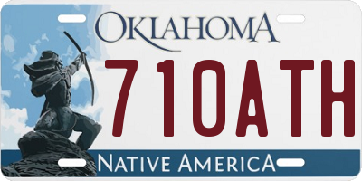 OK license plate 710ATH