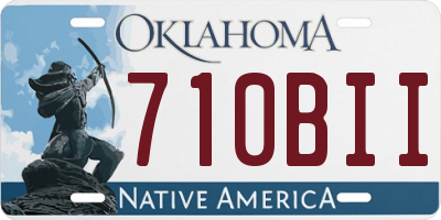 OK license plate 710BII