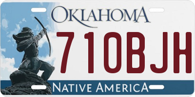 OK license plate 710BJH