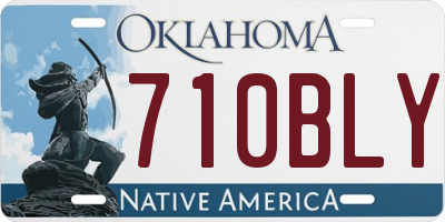 OK license plate 710BLY