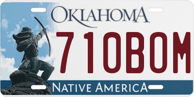 OK license plate 710BOM