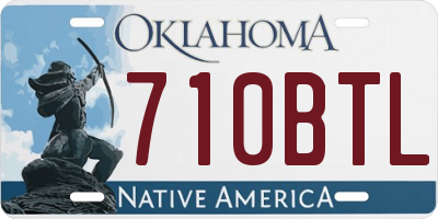 OK license plate 710BTL