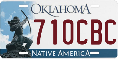 OK license plate 710CBC