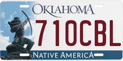 OK license plate 710CBL