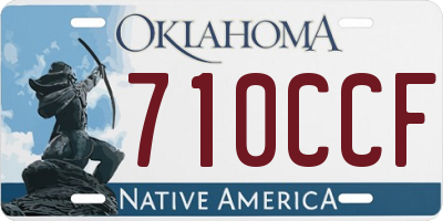 OK license plate 710CCF