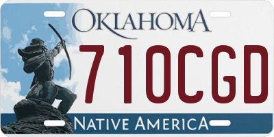 OK license plate 710CGD