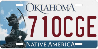 OK license plate 710CGE
