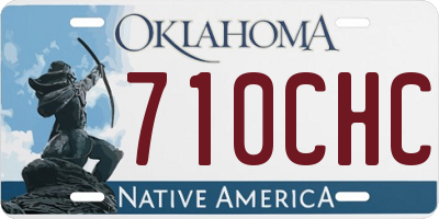 OK license plate 710CHC