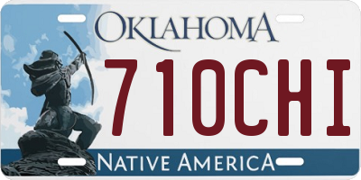 OK license plate 710CHI