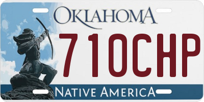 OK license plate 710CHP