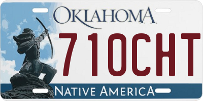 OK license plate 710CHT