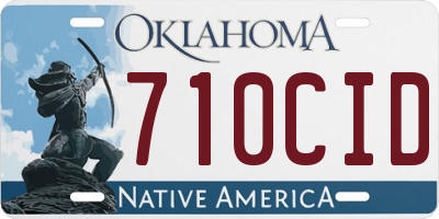 OK license plate 710CID