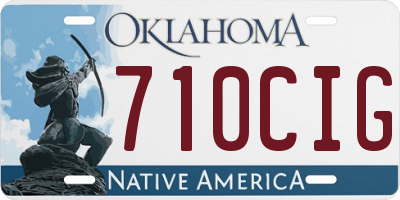 OK license plate 710CIG