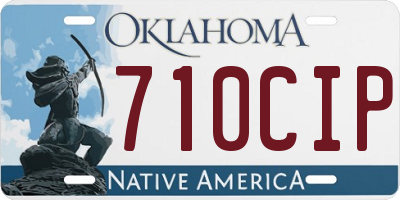OK license plate 710CIP