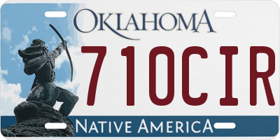 OK license plate 710CIR
