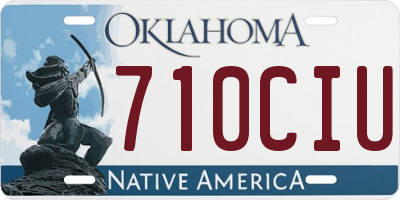 OK license plate 710CIU