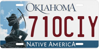 OK license plate 710CIY