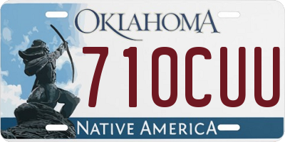 OK license plate 710CUU