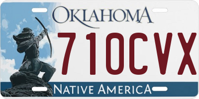 OK license plate 710CVX