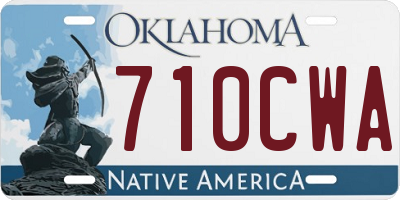 OK license plate 710CWA