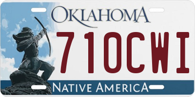 OK license plate 710CWI