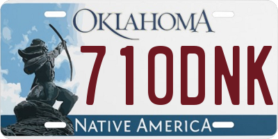 OK license plate 710DNK