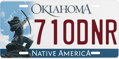 OK license plate 710DNR