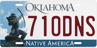 OK license plate 710DNS