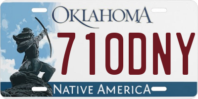 OK license plate 710DNY